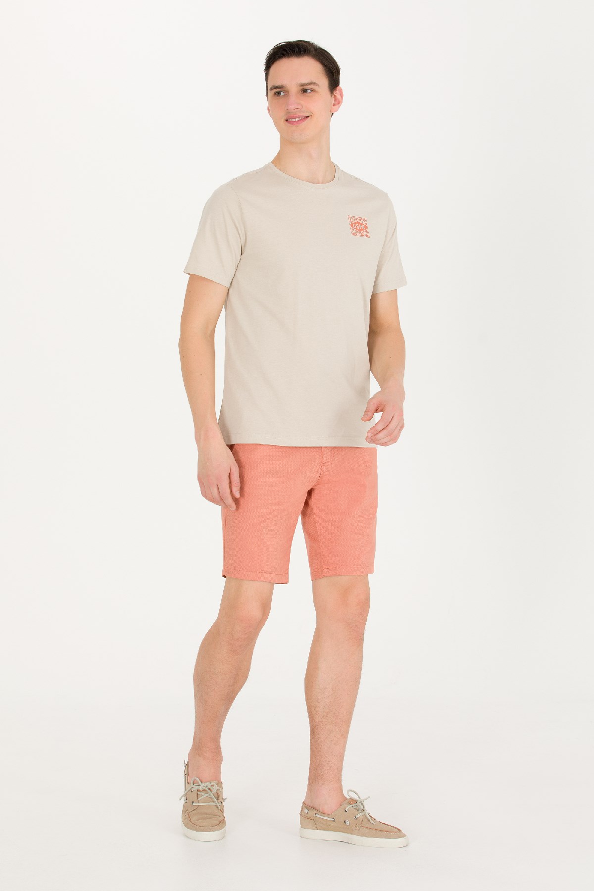 U.S. Polo Assn. Erkek Bermuda Capri 50266070-VR031 Turuncu