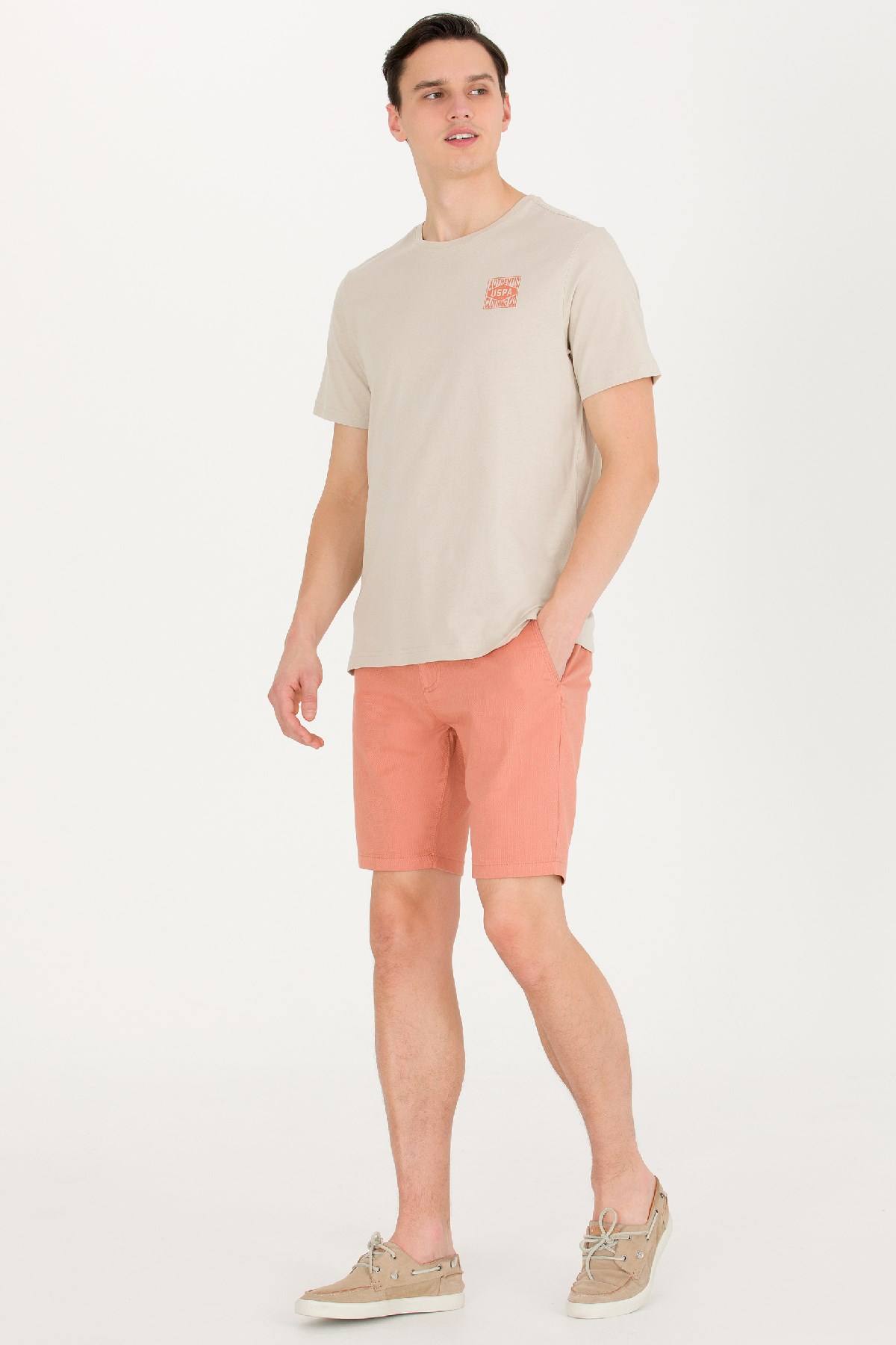 U.S. Polo Assn. Erkek Bermuda Capri 50266070-VR031 Turuncu