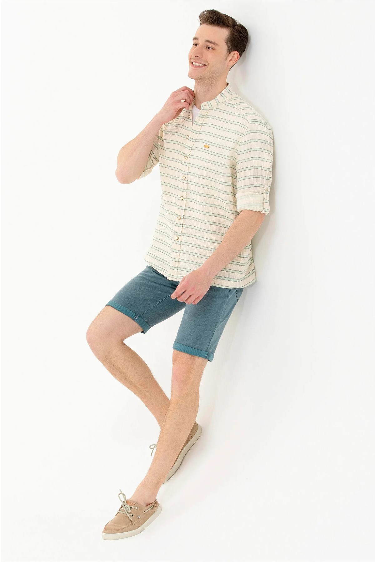 U.S. Polo Assn. Erkek Bermuda Capri 50266689-VR090 Yeşil