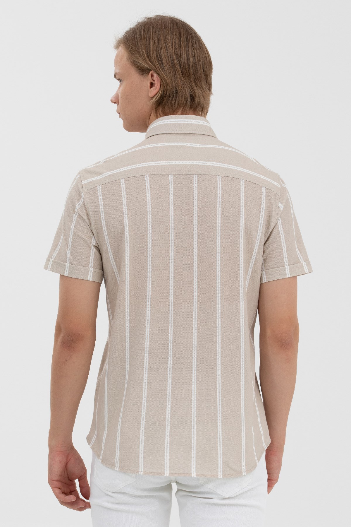U.S. Polo Assn. Erkek Gömlek 50267384-VR049 Bej