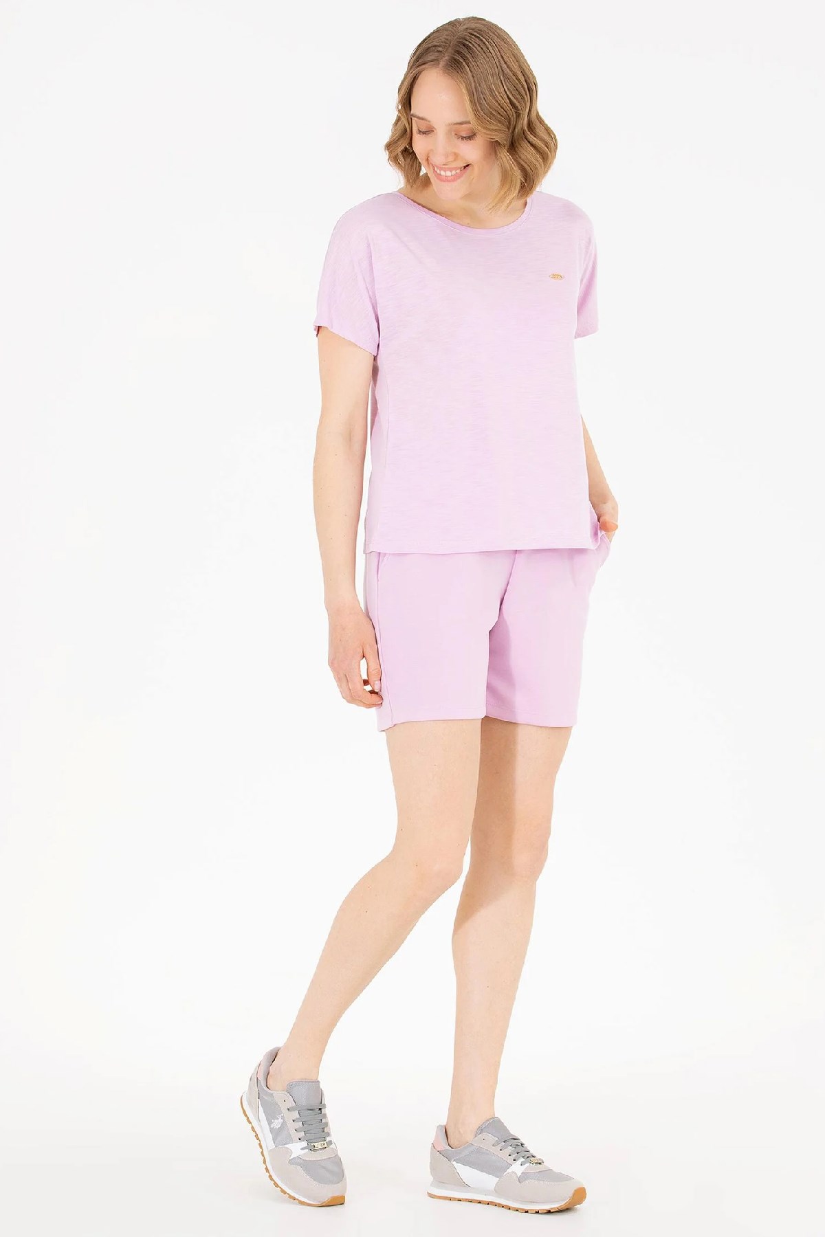 U.S. Polo Assn. Kadın Bermuda Capri 50267839-VR211 Pembe
