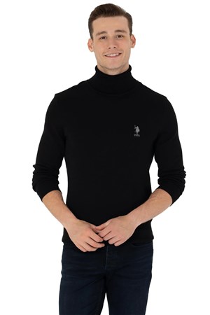 U.S. Polo Assn. Erkek Triko Kazak 50268935-VR046 Siyah