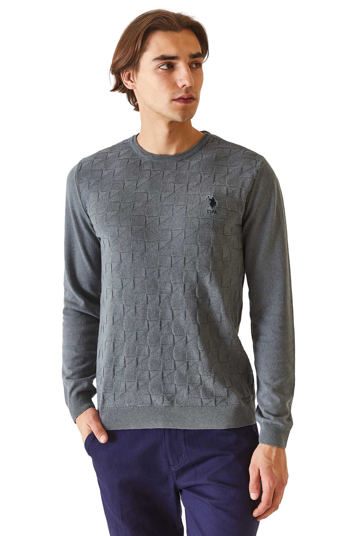 U.S. Polo Assn. Erkek Triko Kazak 50269001-VR006 Antrasit