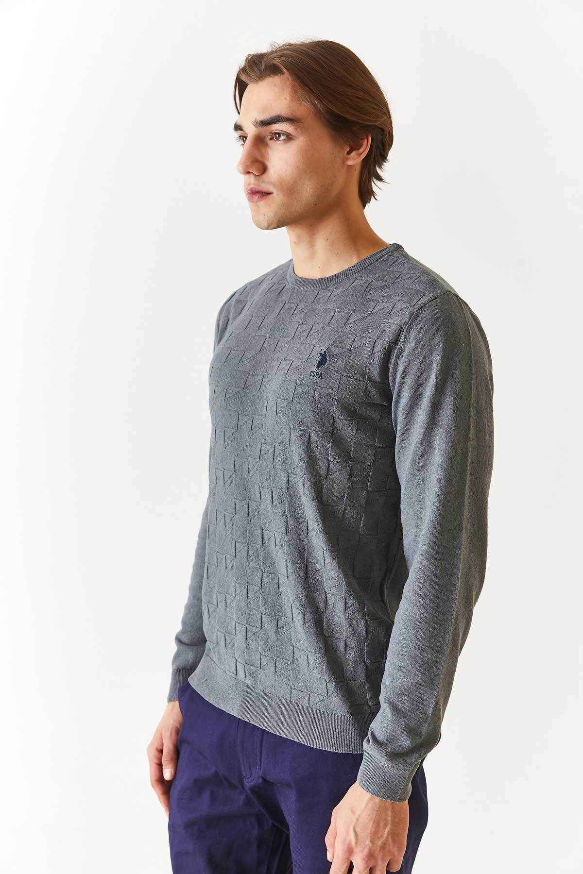 U.S. Polo Assn. Erkek Triko Kazak 50269001-VR006 Antrasit
