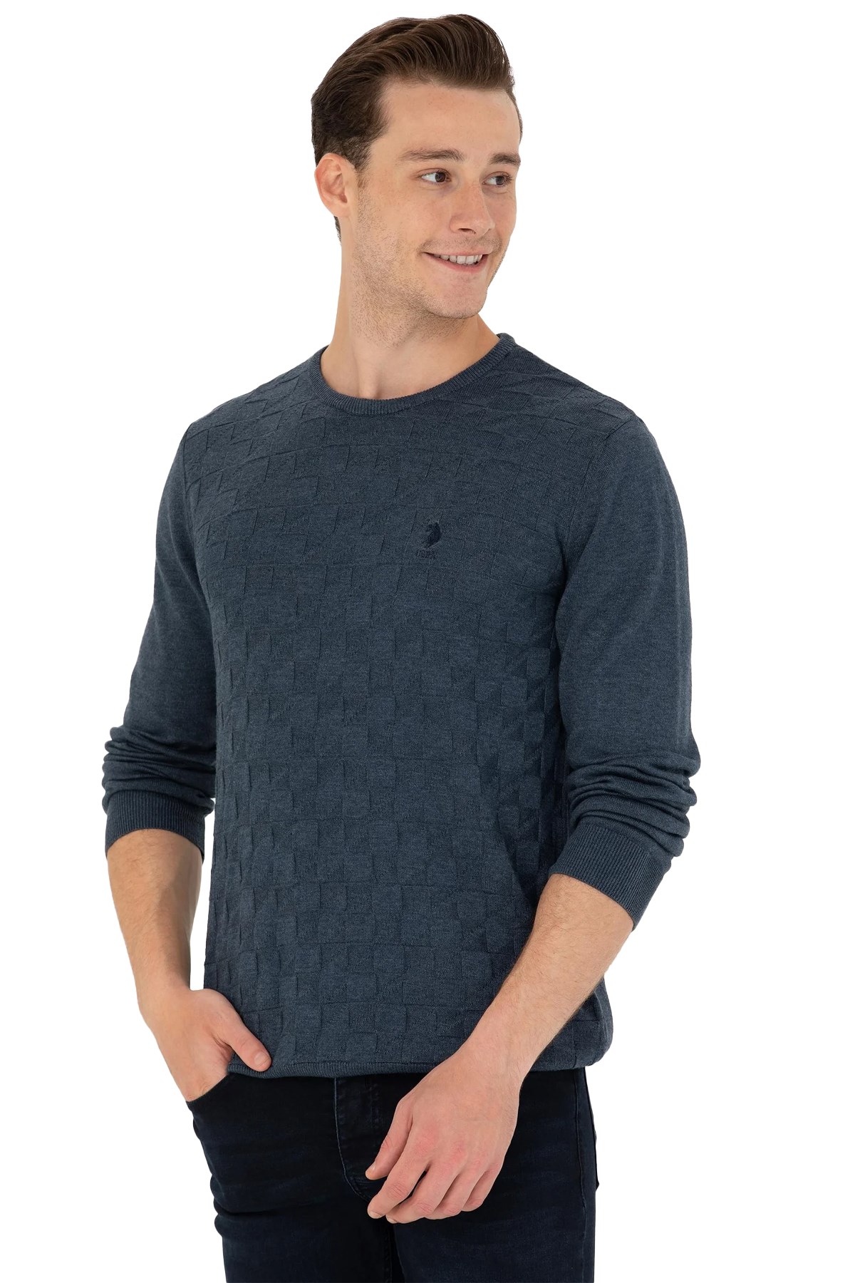U.S. Polo Assn. Erkek Triko Kazak 50269001-VR033 Lacivert