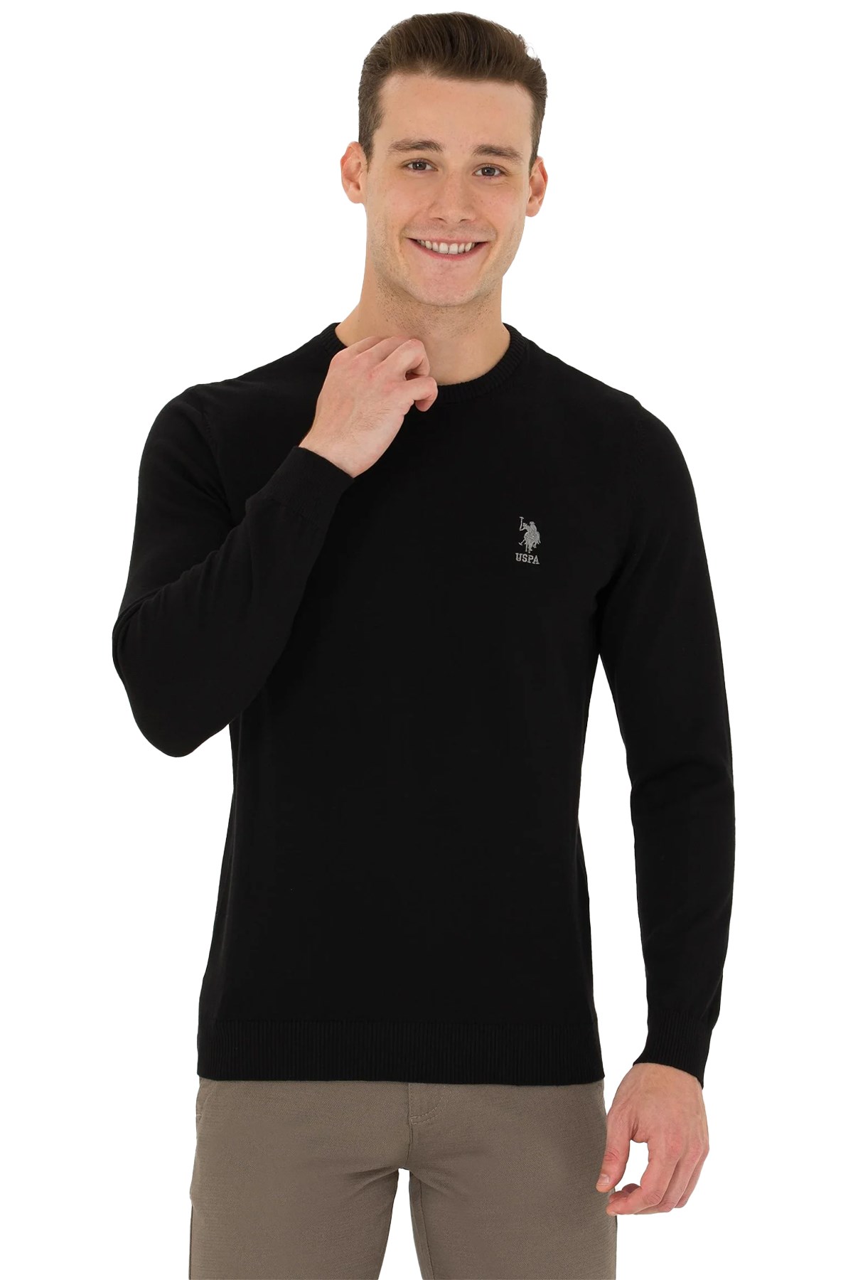 U.S. Polo Assn. Erkek Kazak 50269005-VR046 Siyah