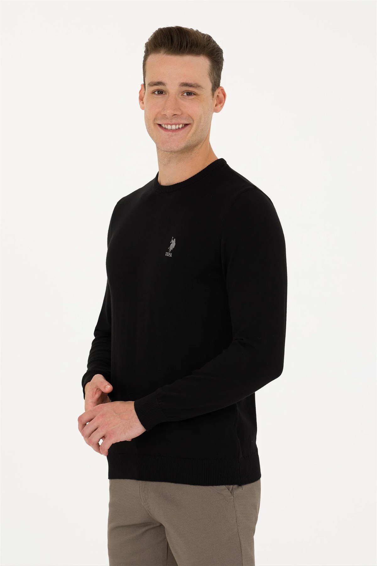 U.S. Polo Assn. Erkek Kazak 50269005-VR046 Siyah