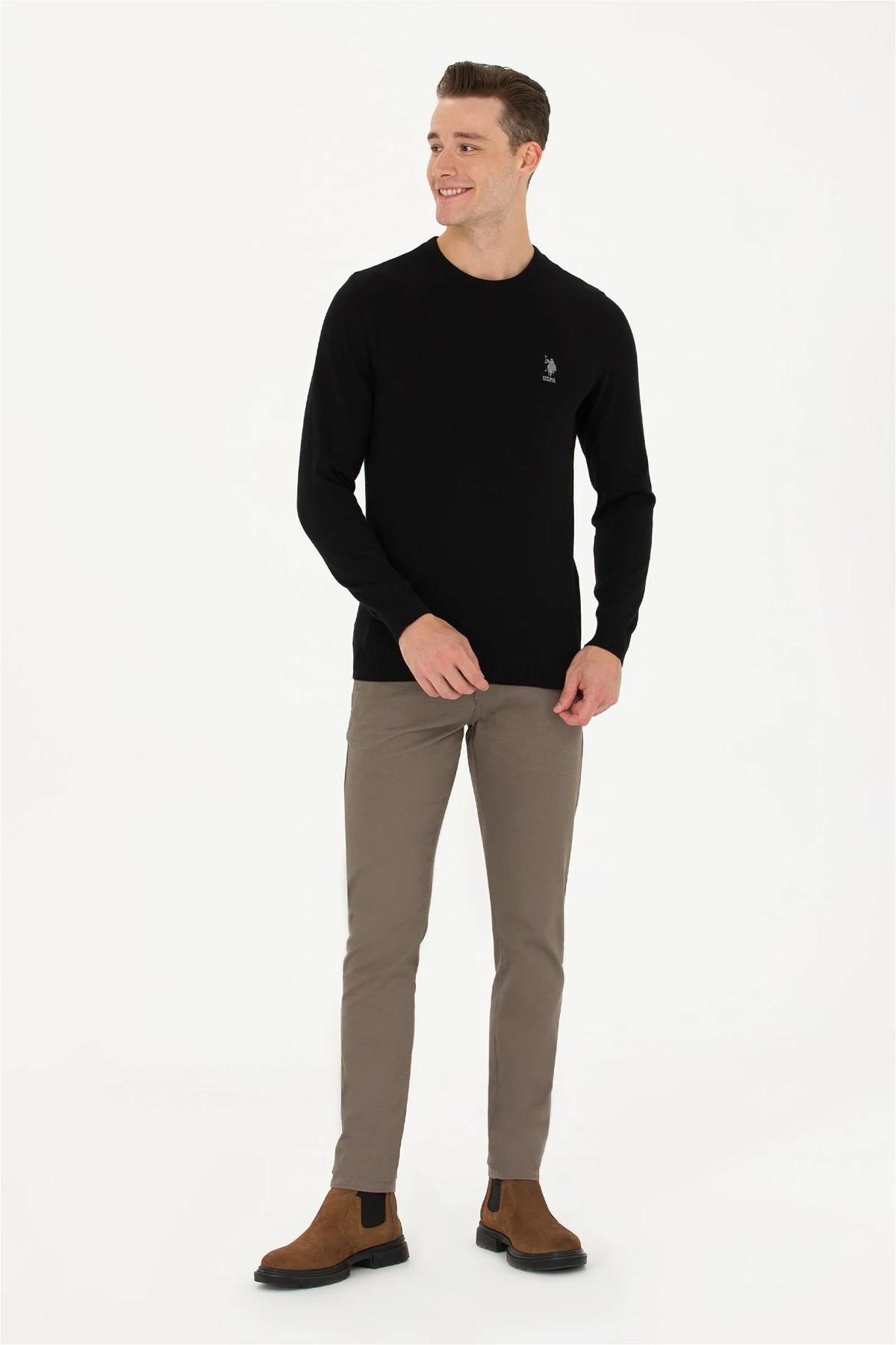 U.S. Polo Assn. Erkek Kazak 50269005-VR046 Siyah
