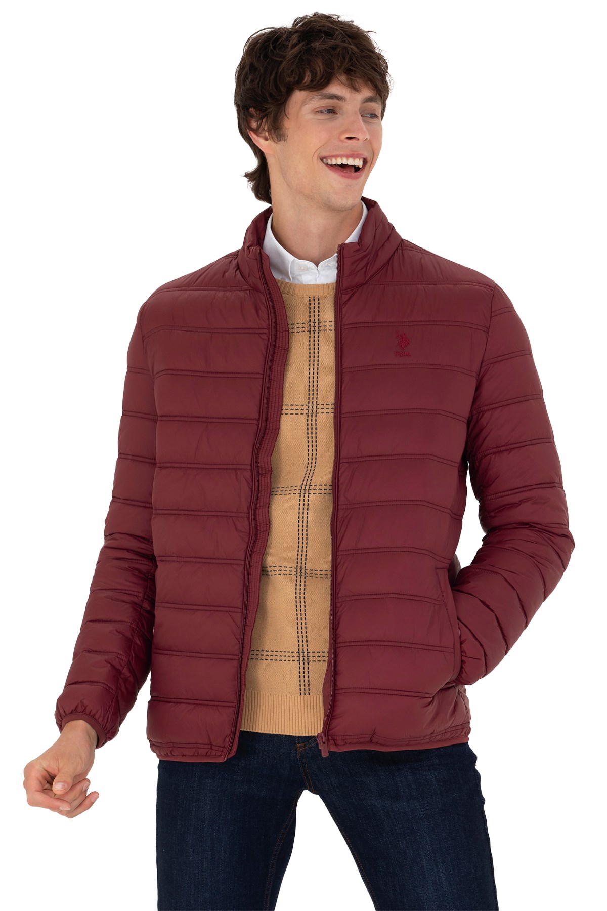U.S. Polo Assn. Erkek Mont 50269095-VR014 Bordo