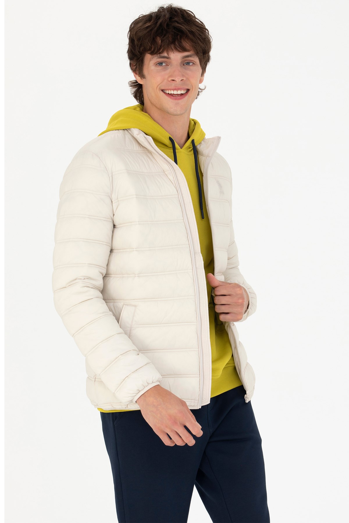 U.S. Polo Assn. Erkek Mont 50269095-VR049 Ekru