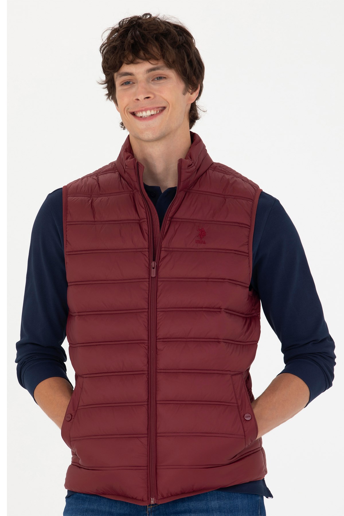 U.S. Polo Assn. Erkek Yelek 50269098-VR014 Bordo