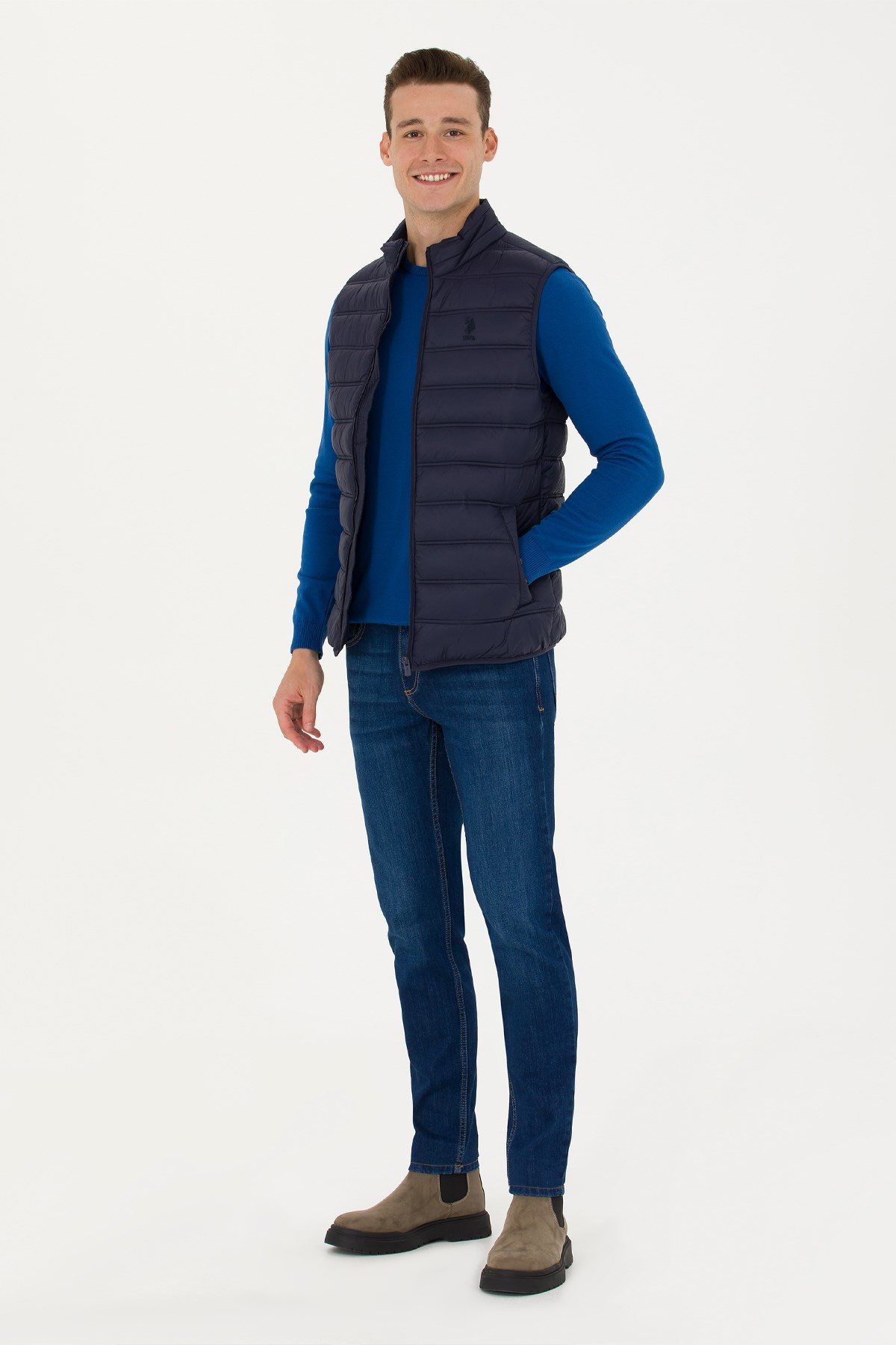U.S. Polo Assn. Erkek Yelek 50269098-VR033 Lacivert