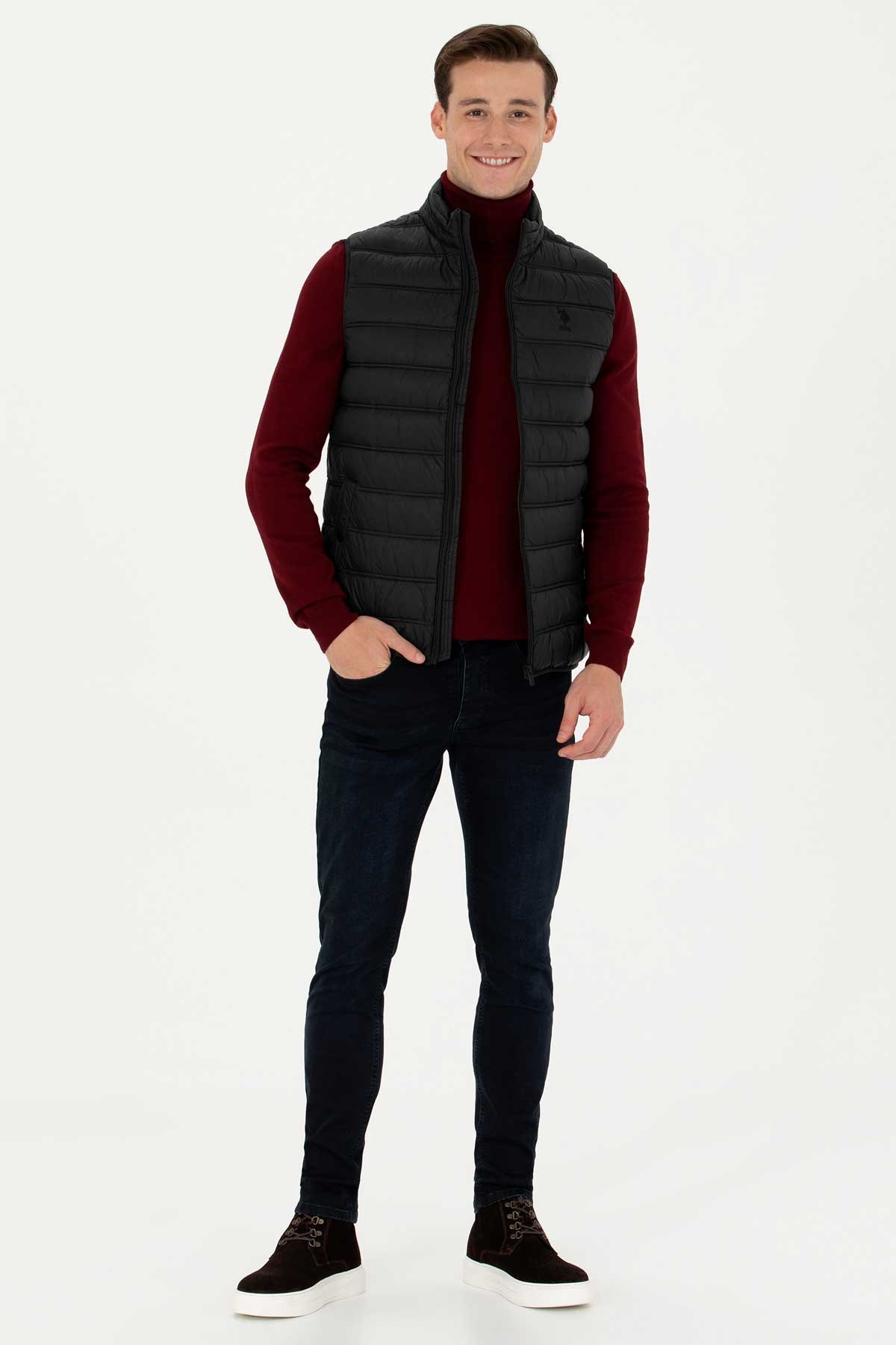 U.S. Polo Assn. Erkek Yelek 50269098-VR046 Siyah