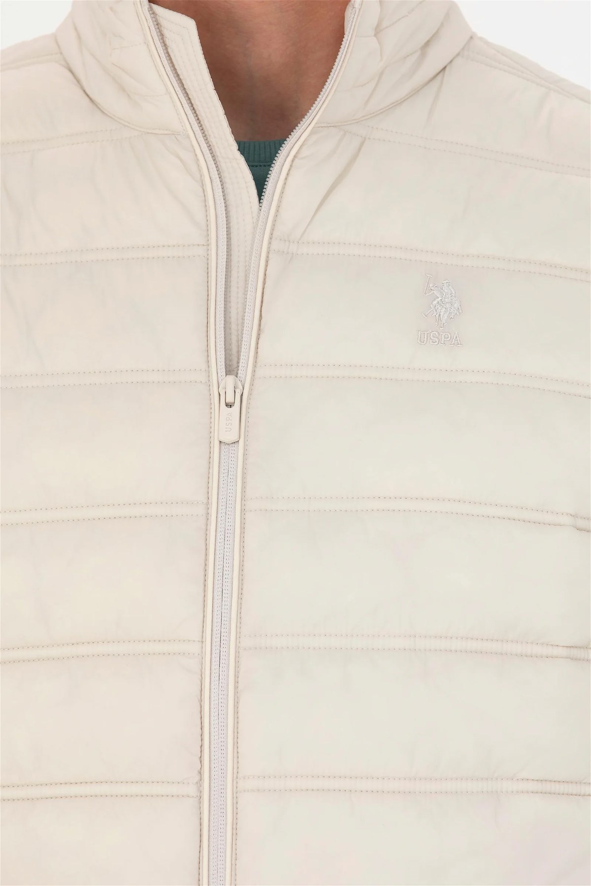U.S. Polo Assn. Erkek Yelek 50269098-VR049 Ekru