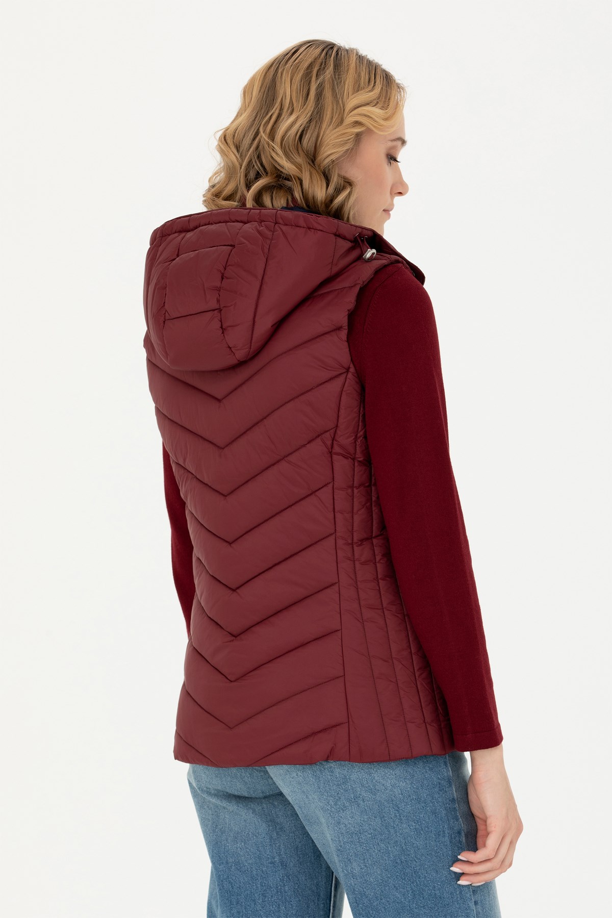U.S. Polo Assn. Kadın Yelek 50269101-VR014 Bordo