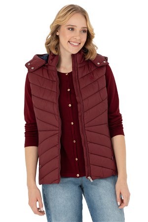 U.S. Polo Assn. Kadın Yelek 50269101-VR014 Bordo