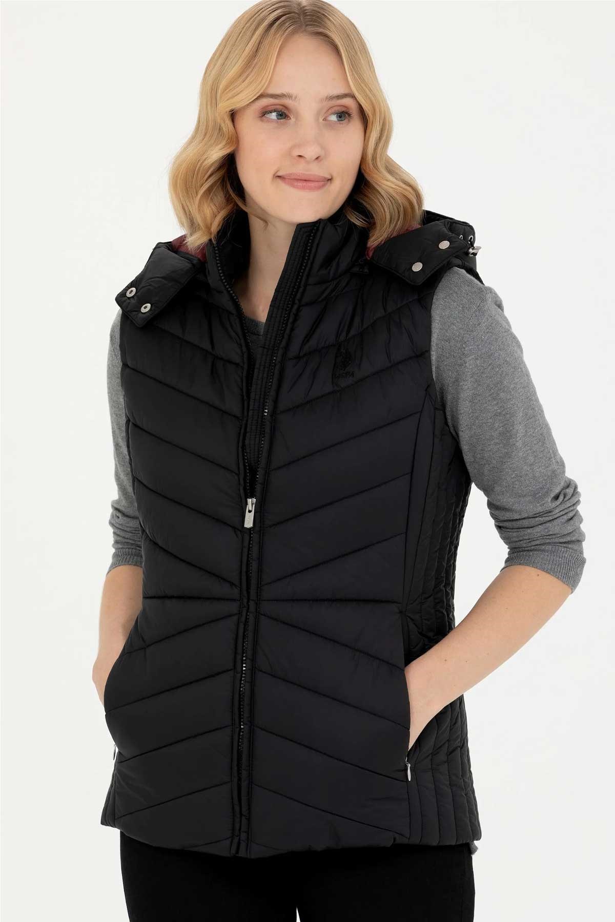 U.S. Polo Assn. Kadın Yelek 50269101-VR046 Siyah