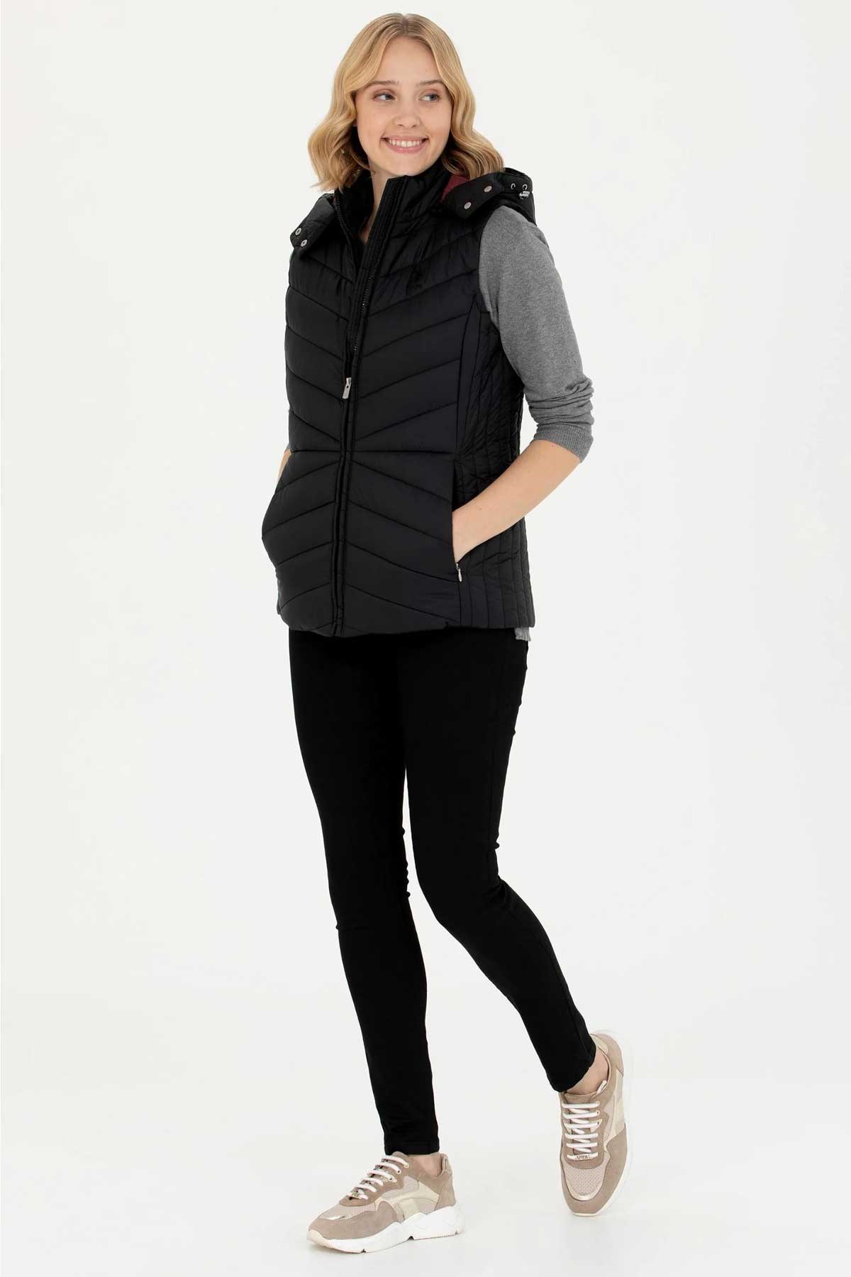 U.S. Polo Assn. Kadın Yelek 50269101-VR046 Siyah