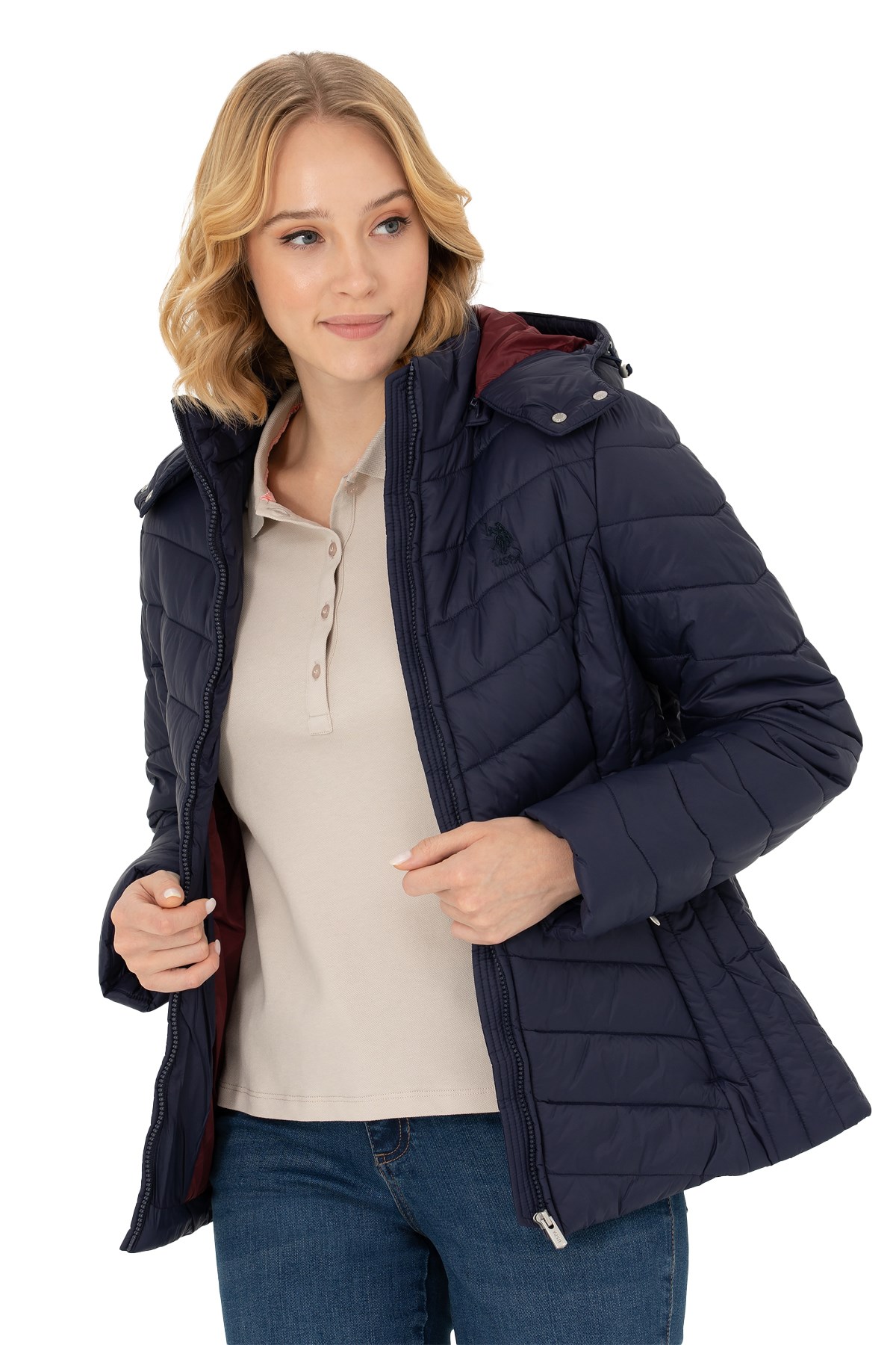 U.S. Polo Assn. Kadın Mont 50269102-VR033 Lacivert