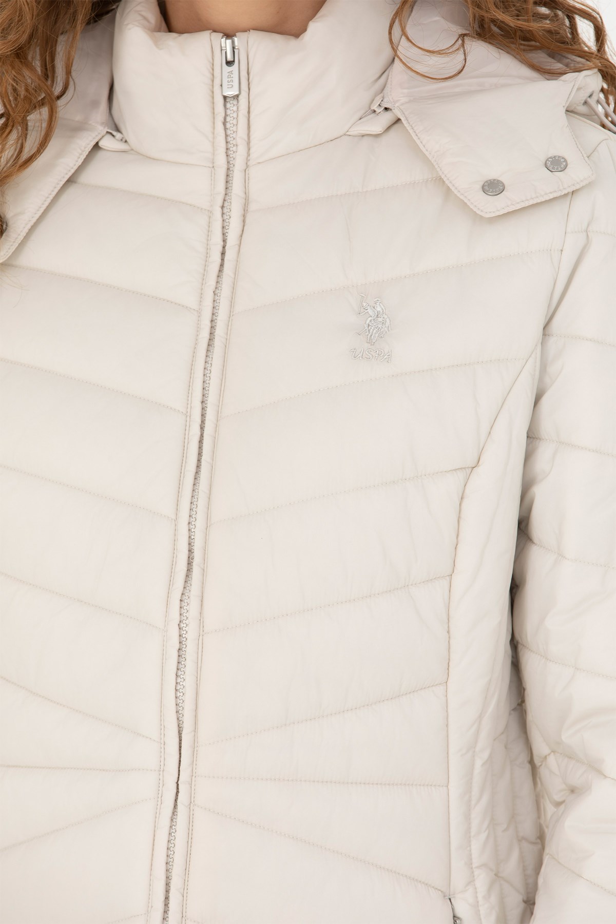 U.S. Polo Assn. Kadın Mont 50269102-VR049 Ekru