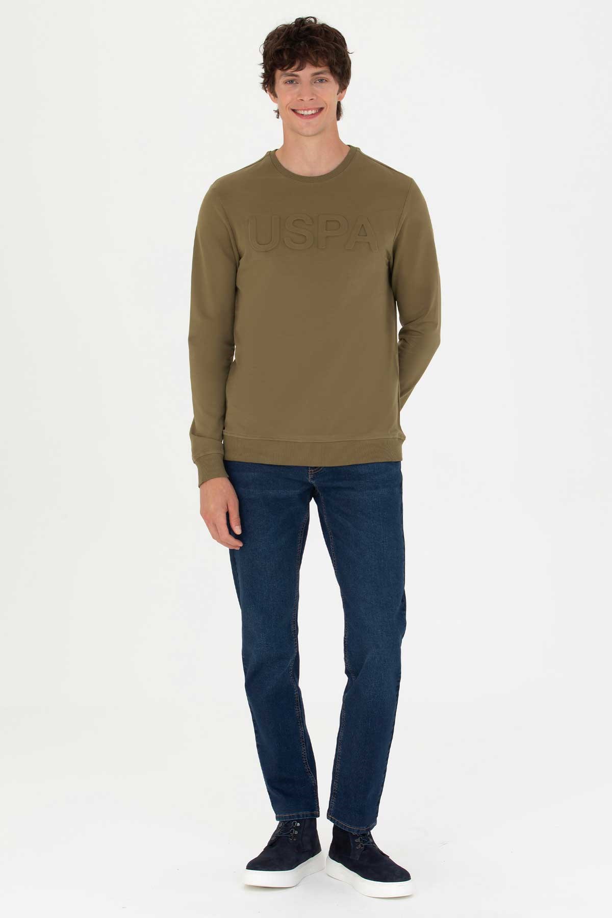 U.S. Polo Assn. Erkek Sweatshirt 50269402-VR027 Haki
