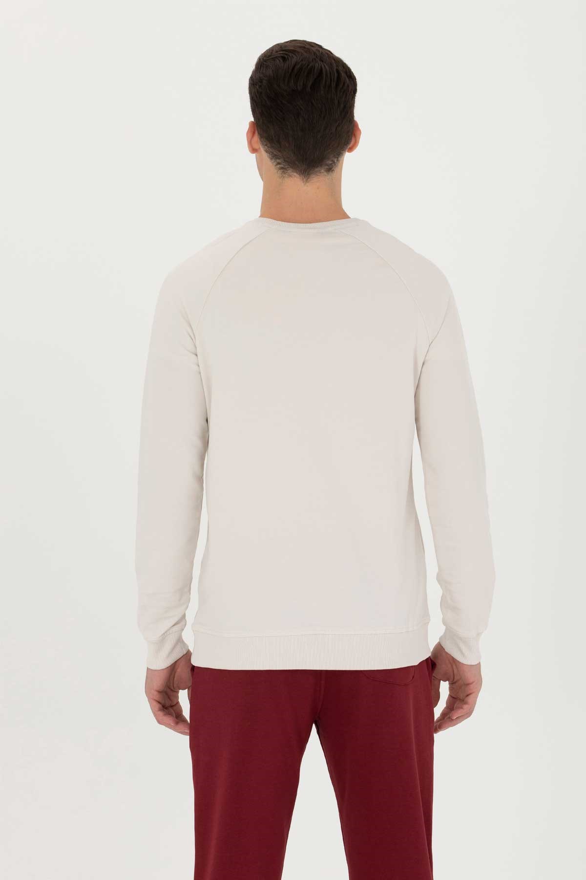 U.S. Polo Assn. Erkek Sweatshirt 50269412-VR049 Ekru