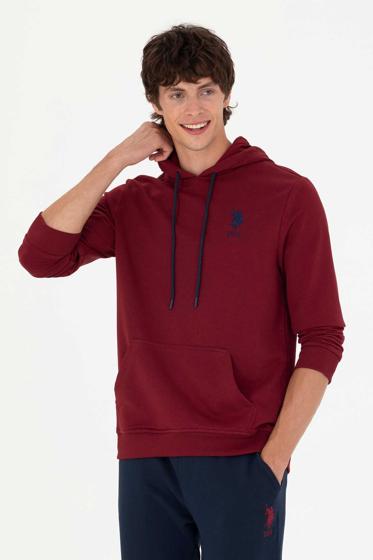 U.S. Polo Assn. Erkek Sweatshirt 50269426-VR014 Bordo