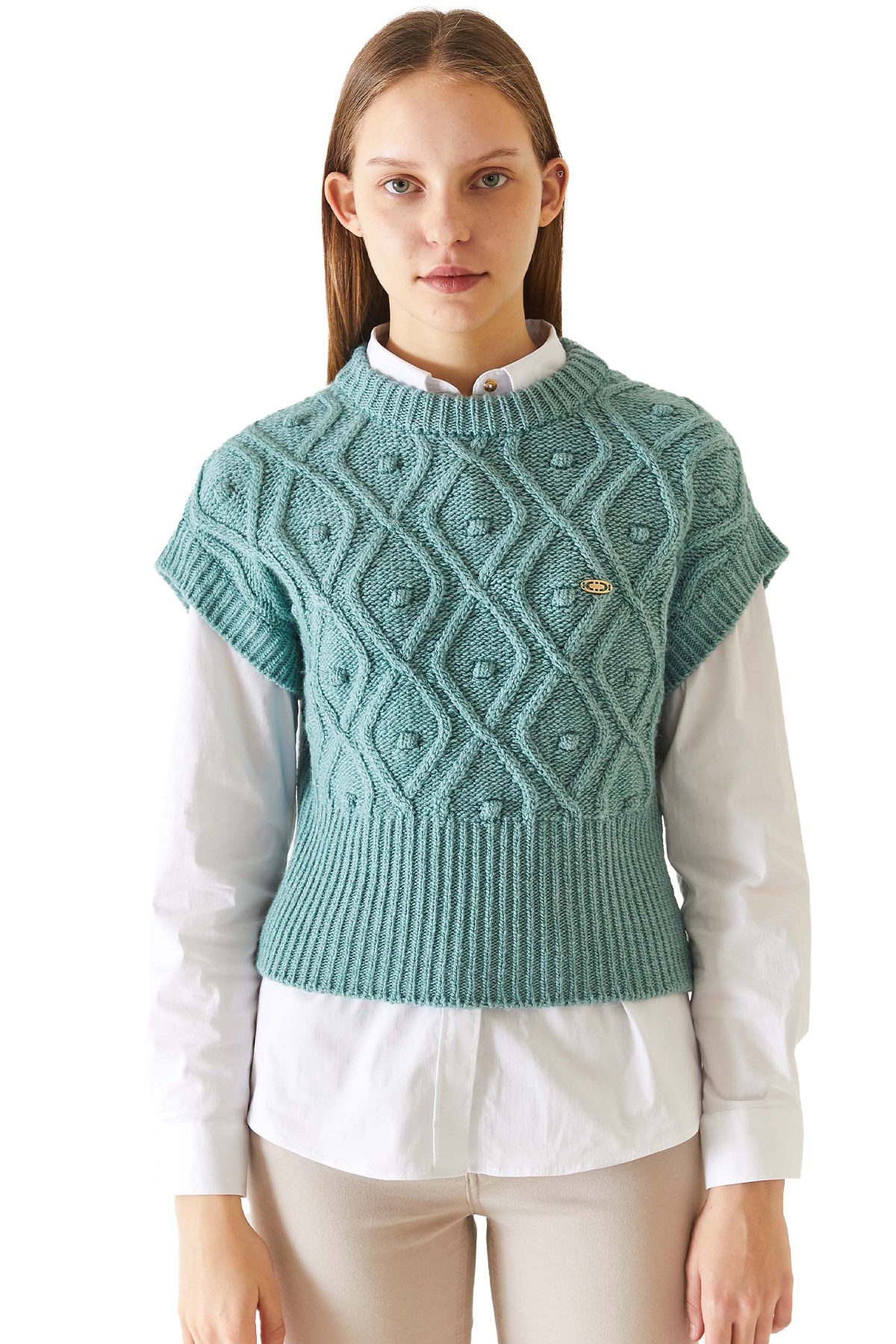 U.S. Polo Assn. Kadın Triko Kazak 50270436-VR090 Yeşil