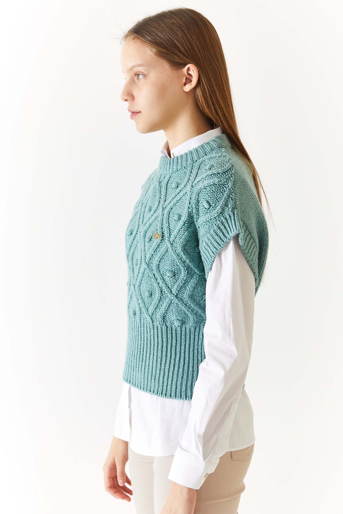 U.S. Polo Assn. Kadın Triko Kazak 50270436-VR090 Yeşil