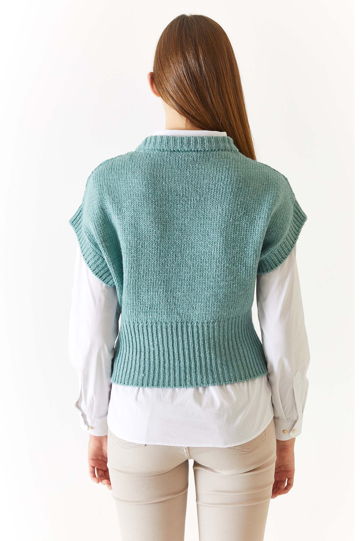 U.S. Polo Assn. Kadın Triko Kazak 50270436-VR090 Yeşil