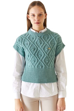 U.S. Polo Assn. Kadın Triko Kazak 50270436-VR090 Yeşil
