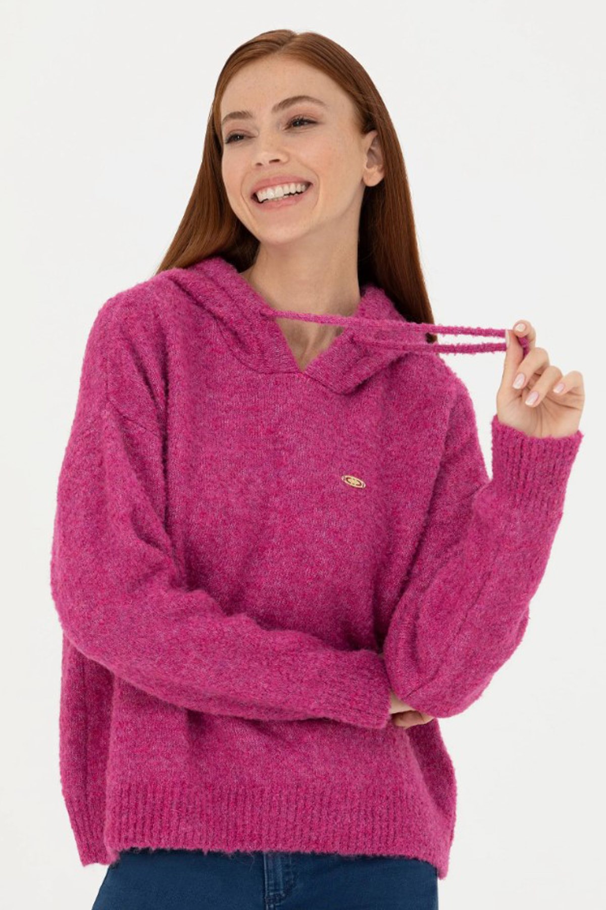 U.S. Polo Assn. Kadın Triko Kazak 50270445-VR037 Pembe