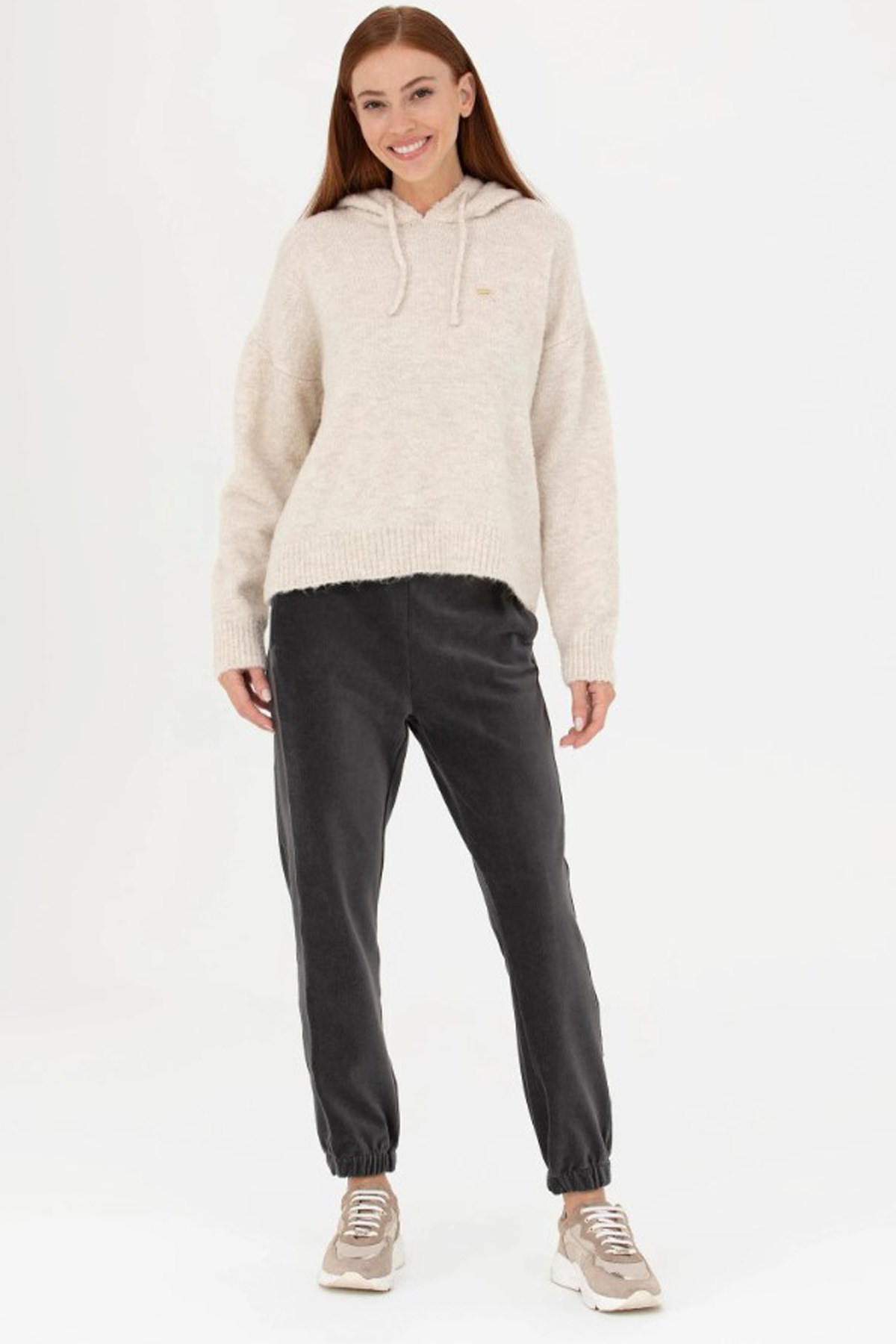 U.S. Polo Assn. Kadın Triko Kazak 50270445-VR071 Ekru