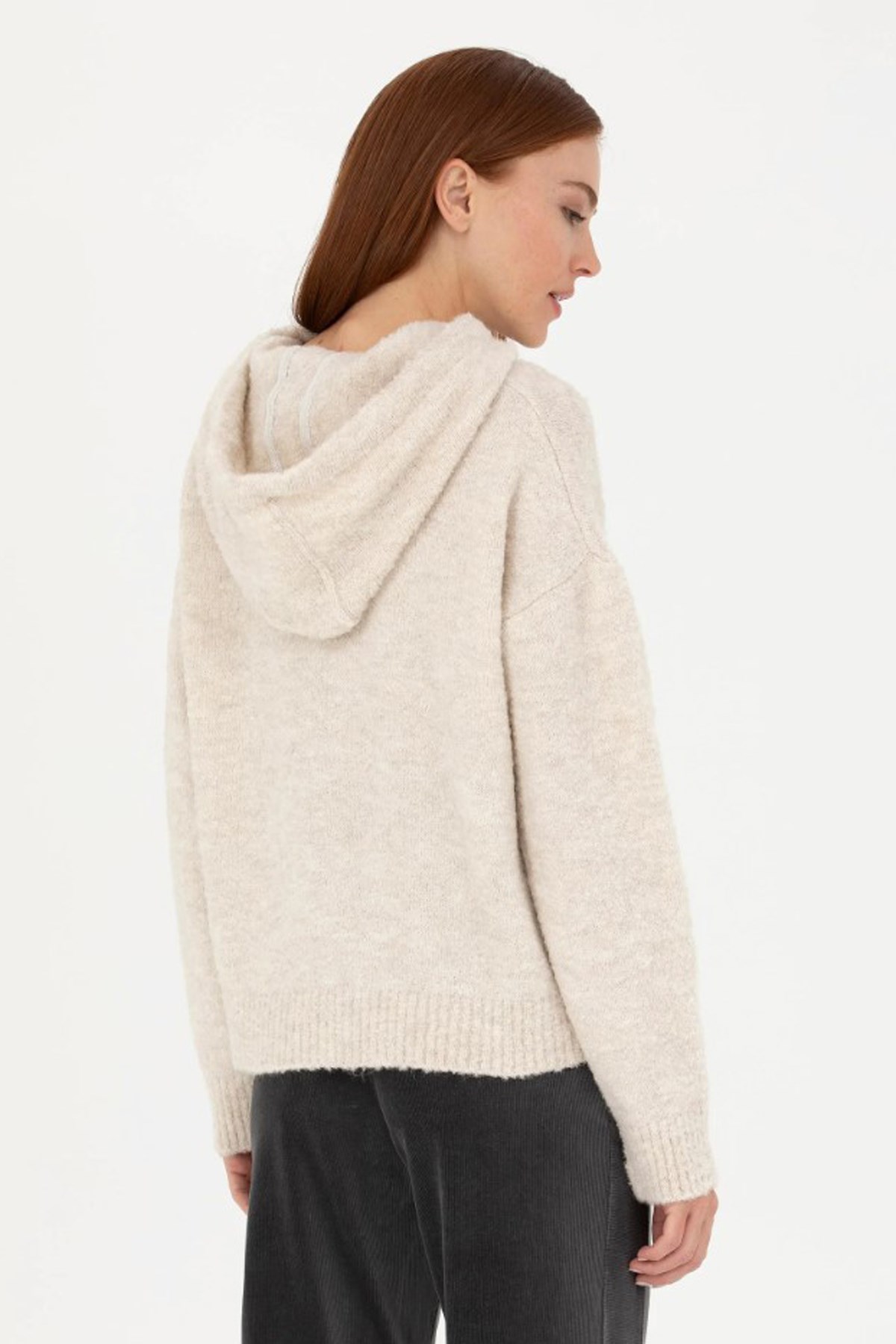 U.S. Polo Assn. Kadın Triko Kazak 50270445-VR071 Ekru