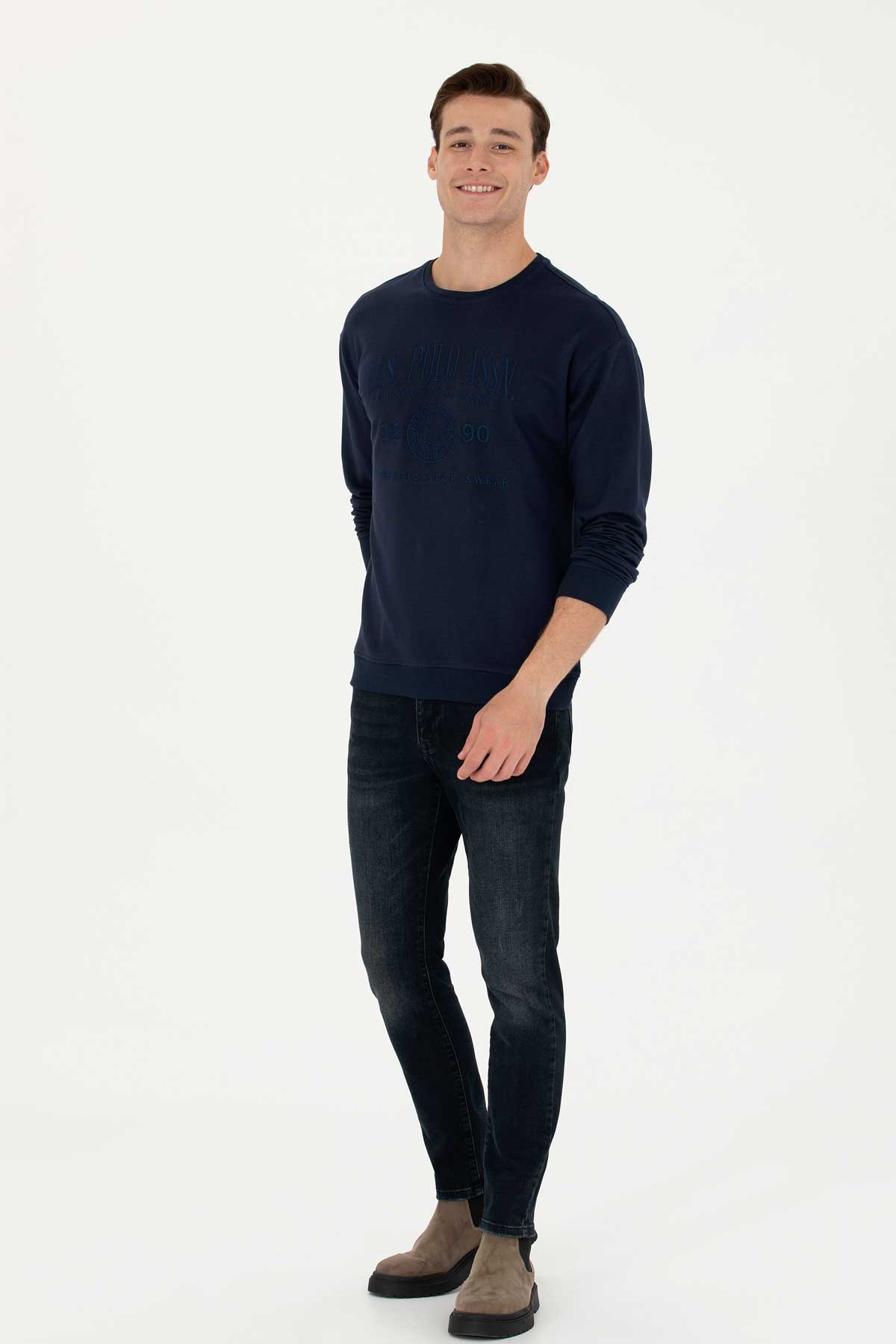 U.S. Polo Assn. Erkek Sweatshirt 50270746-VR033 Lacivert