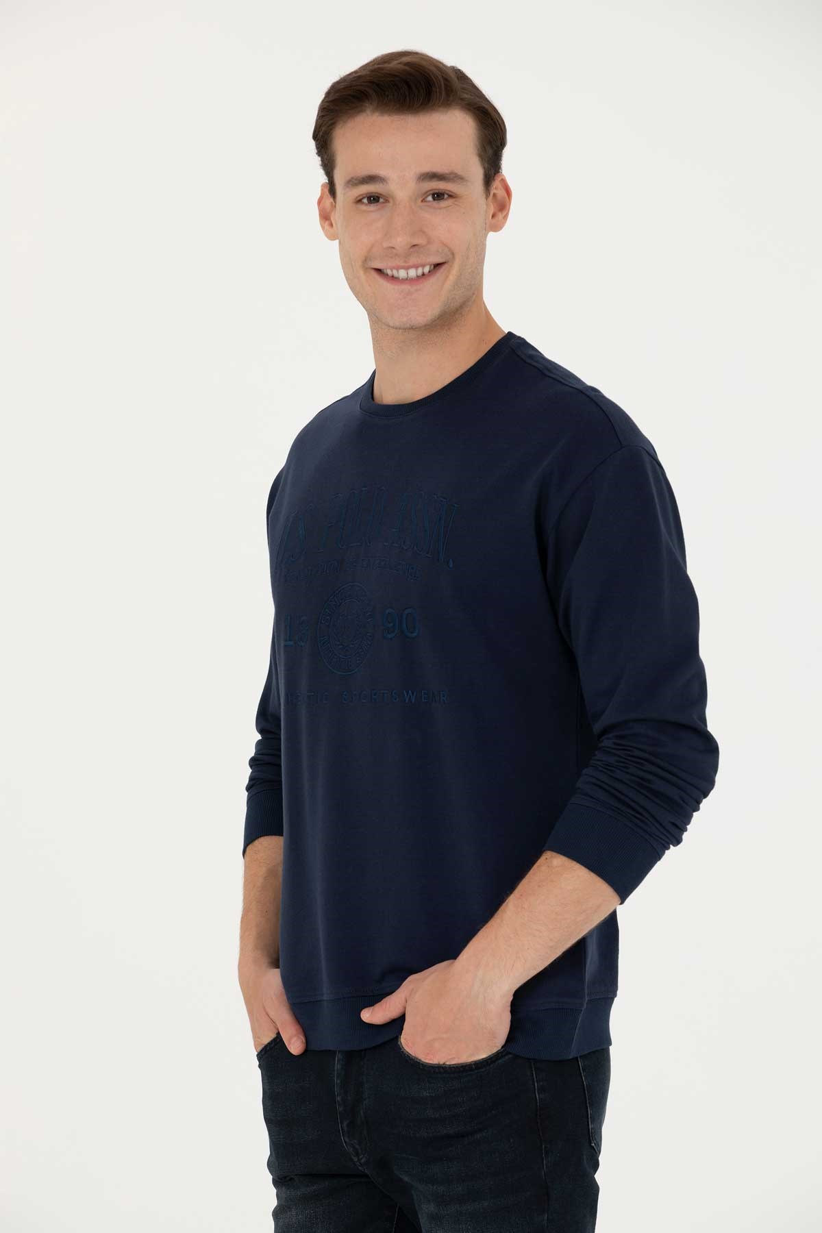 U.S. Polo Assn. Erkek Sweatshirt 50270746-VR033 Lacivert