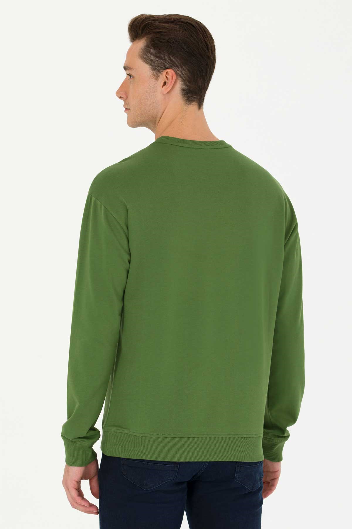 U.S. Polo Assn. Erkek Sweatshirt 50270752-VR054 Yeşil