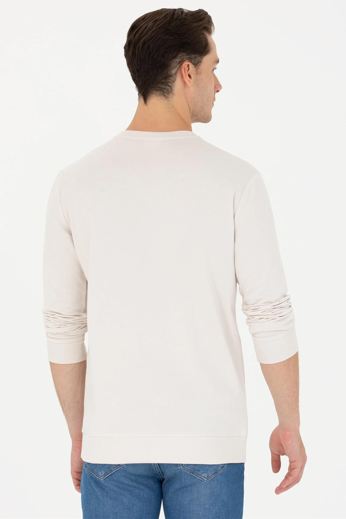 U.S. Polo Assn. Erkek Sweatshirt 50270754-VR049 Bej