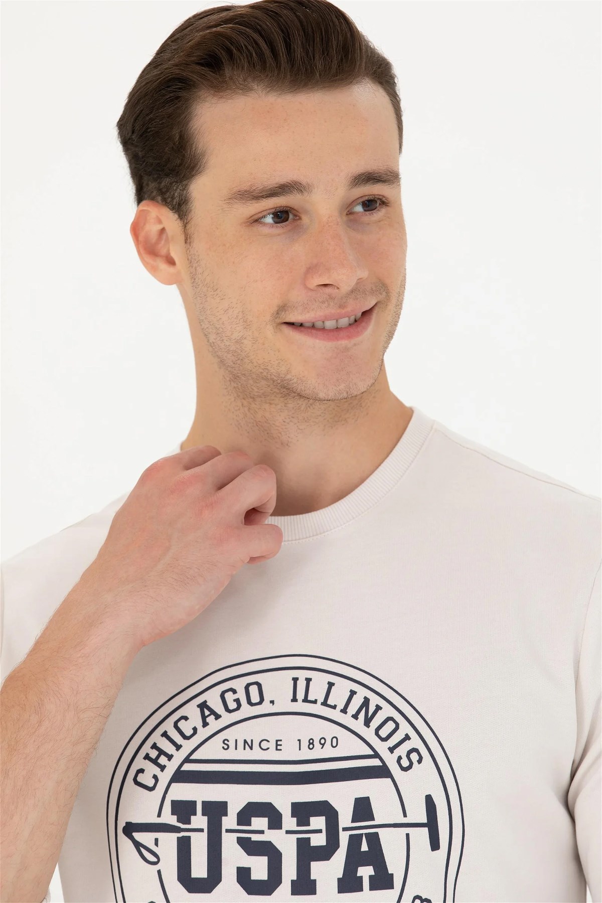 U.S. Polo Assn. Erkek Sweatshirt 50270754-VR049 Bej
