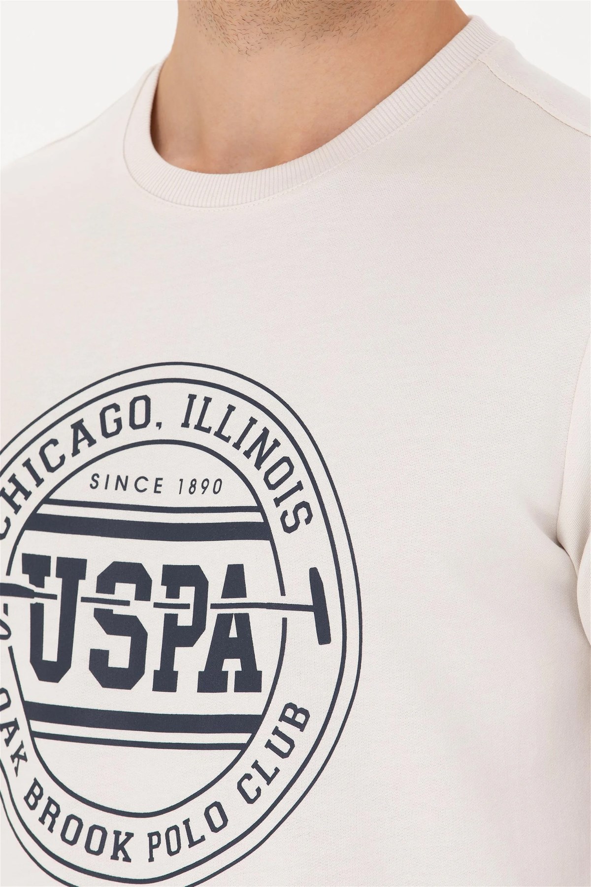U.S. Polo Assn. Erkek Sweatshirt 50270754-VR049 Bej