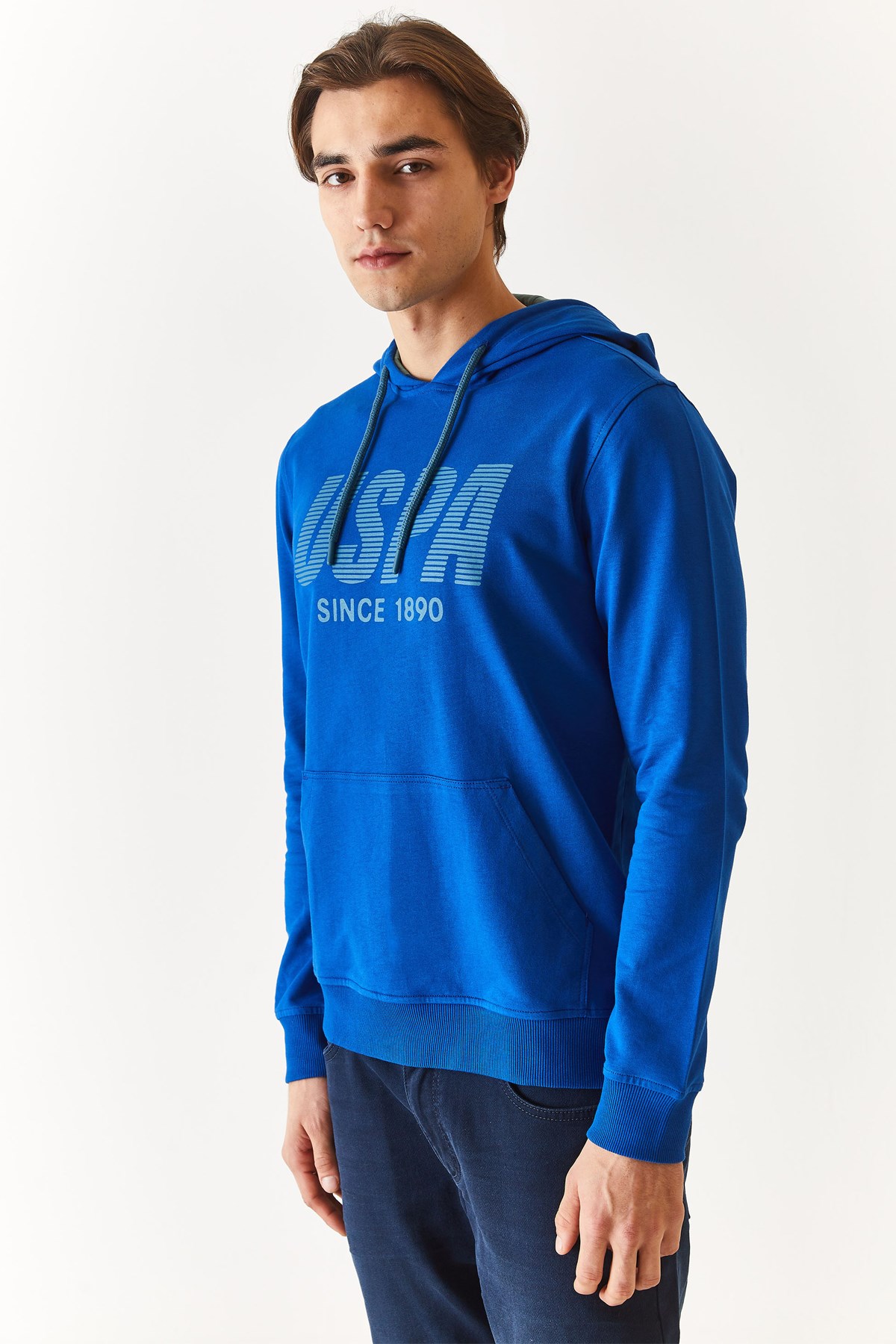 U.S. Polo Assn. Erkek Sweatshirt 50270760-VR045 Mavi