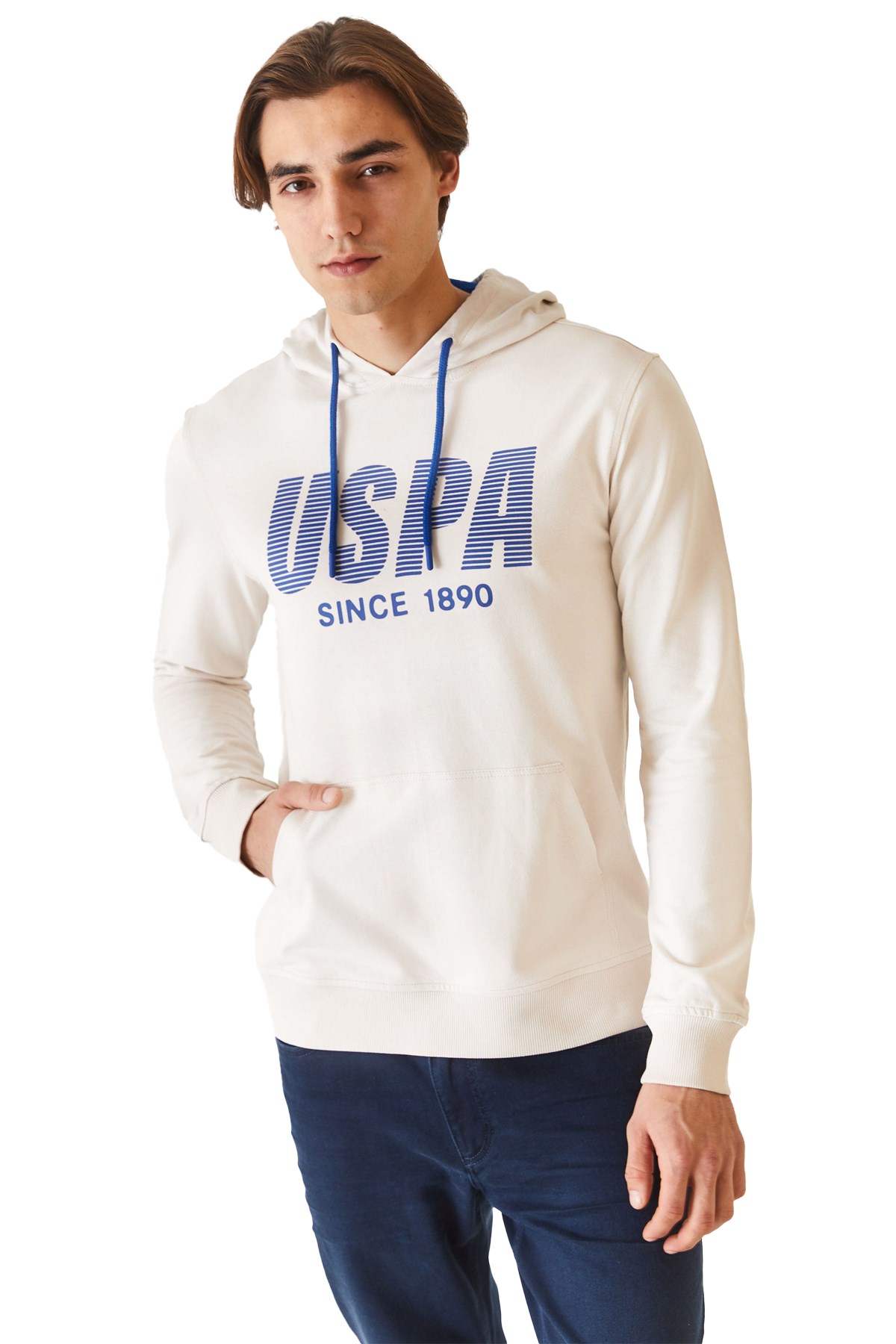U.S. Polo Assn. Erkek Sweatshirt 50270760-VR049 Ekru