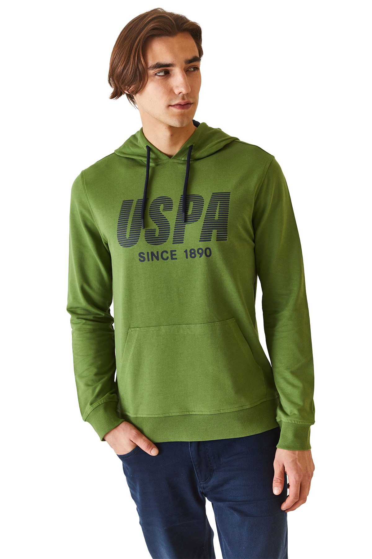 U.S. Polo Assn. Erkek Sweatshirt 50270760-VR054 Yeşil