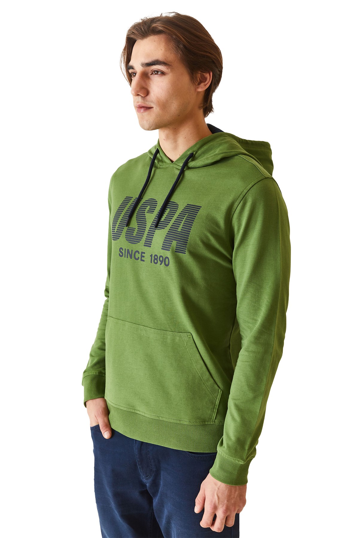 U.S. Polo Assn. Erkek Sweatshirt 50270760-VR054 Yeşil