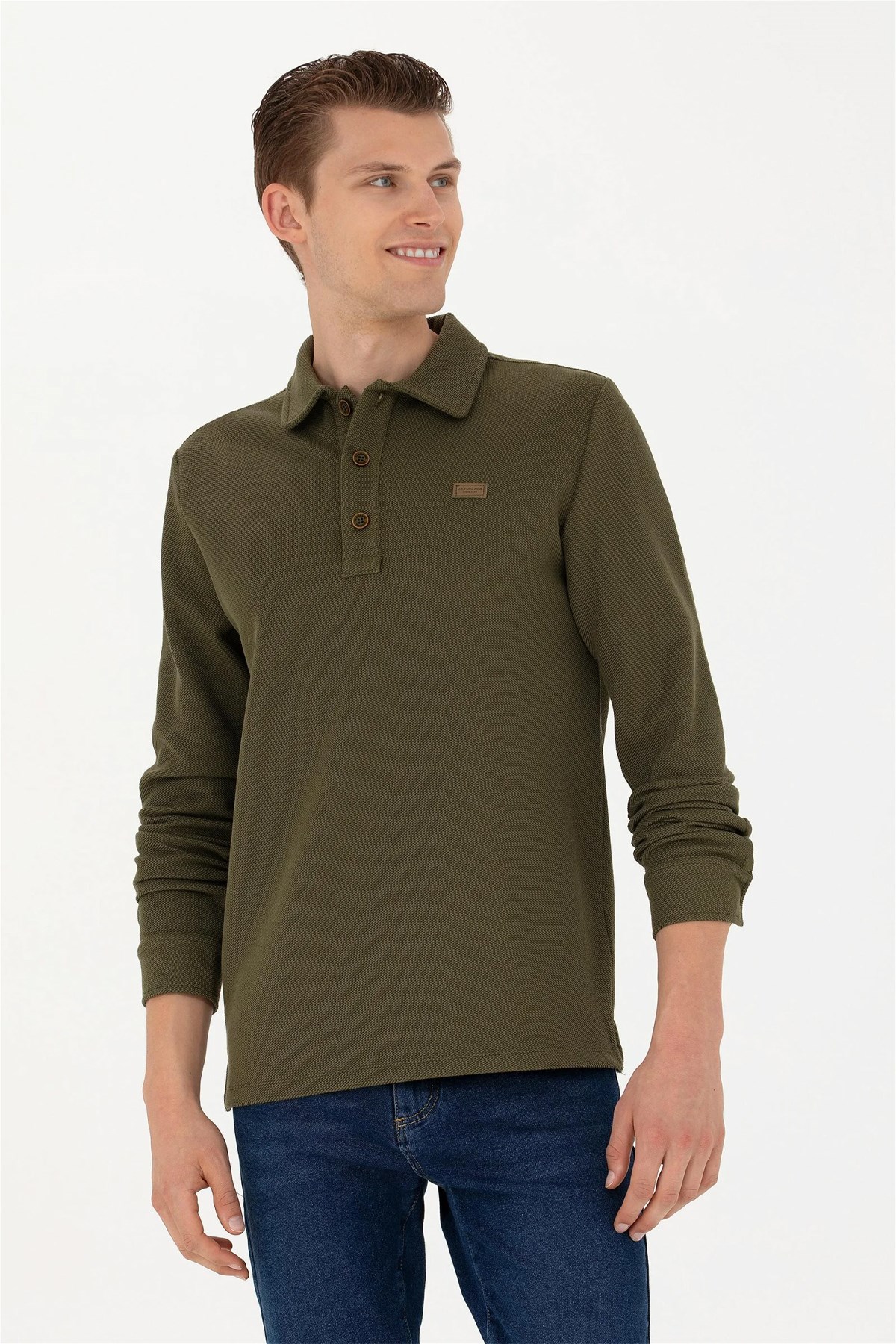 U.S. Polo Assn. Erkek Sweatshirt 50270807-VR027 Haki
