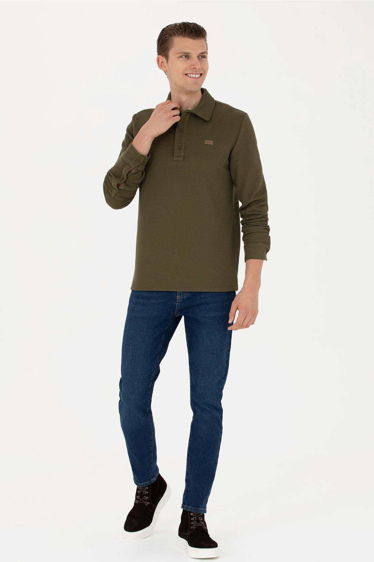 U.S. Polo Assn. Erkek Sweatshirt 50270807-VR027 Haki