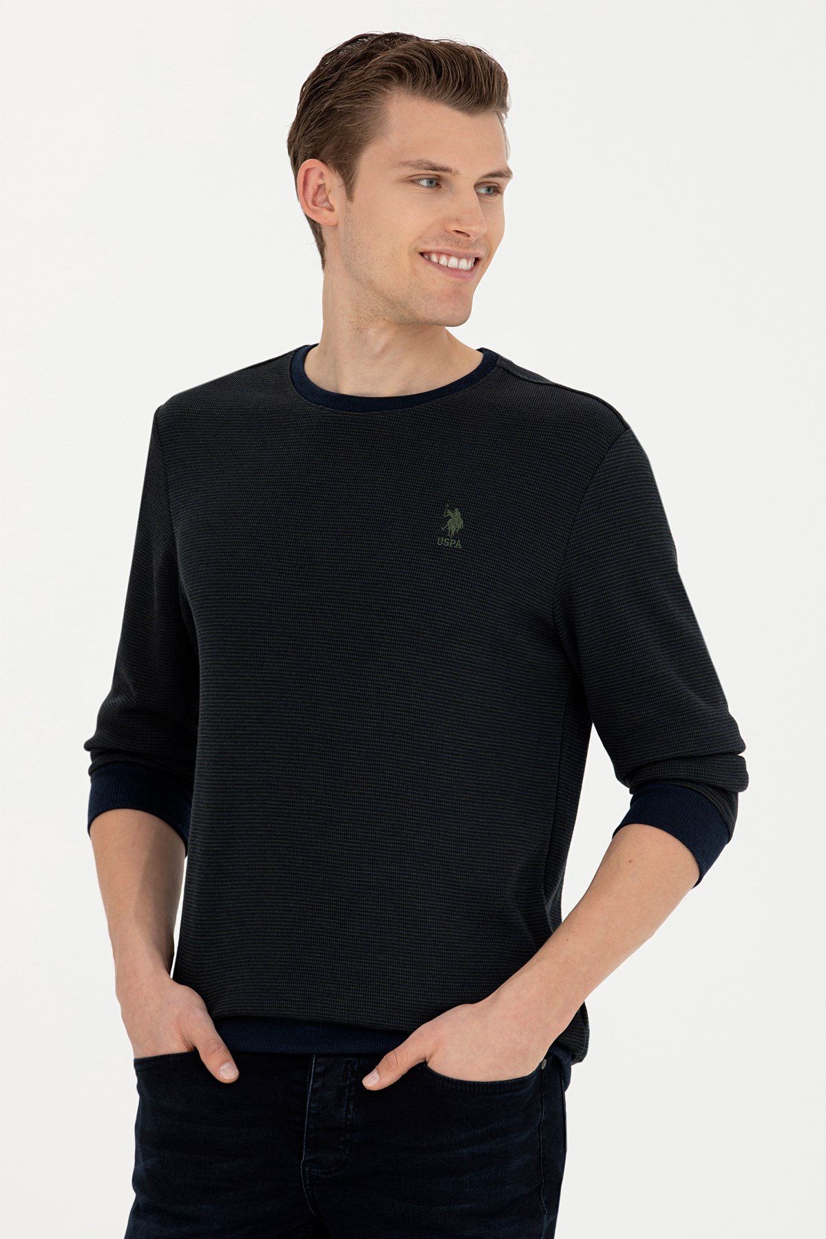 U.S. Polo Assn. Erkek Sweatshirt 50270839-VR033 Lacivert