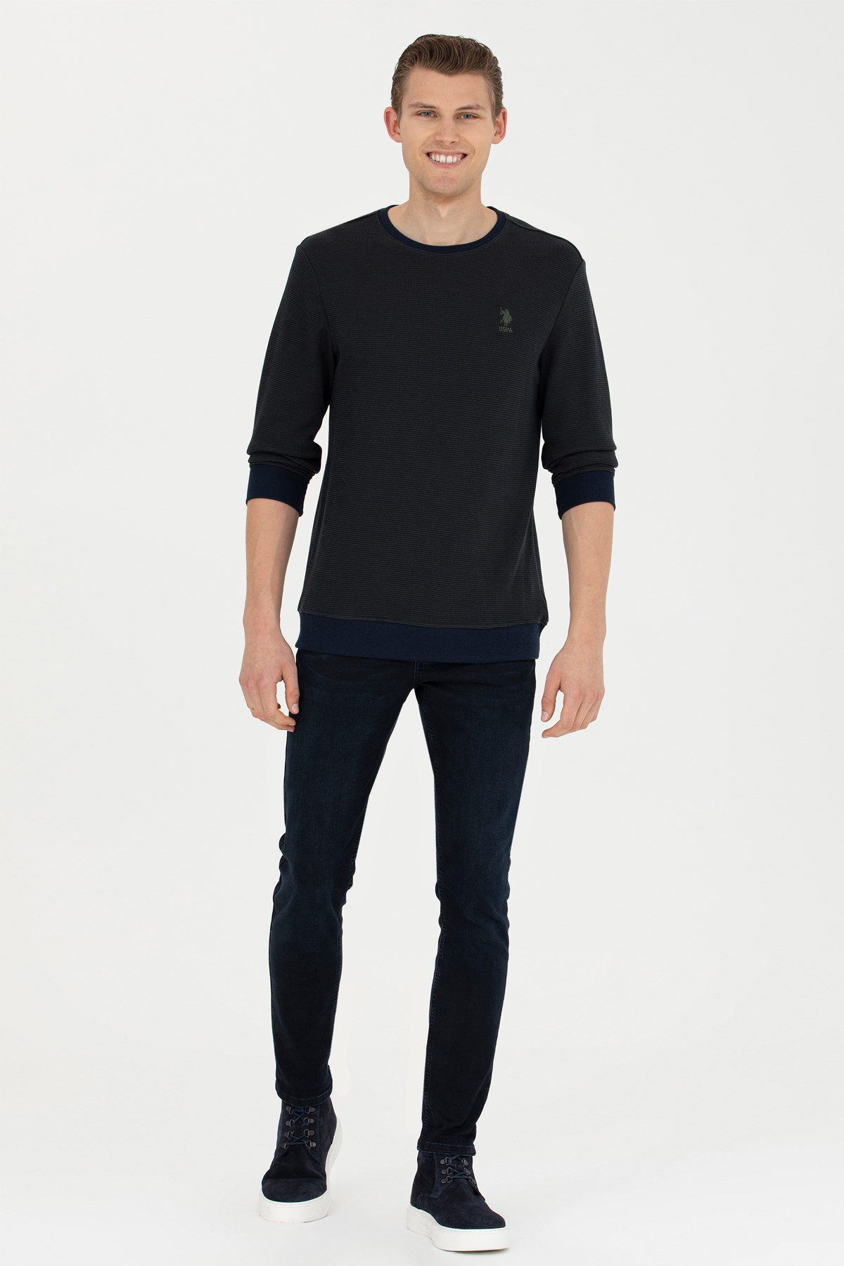 U.S. Polo Assn. Erkek Sweatshirt 50270839-VR033 Lacivert