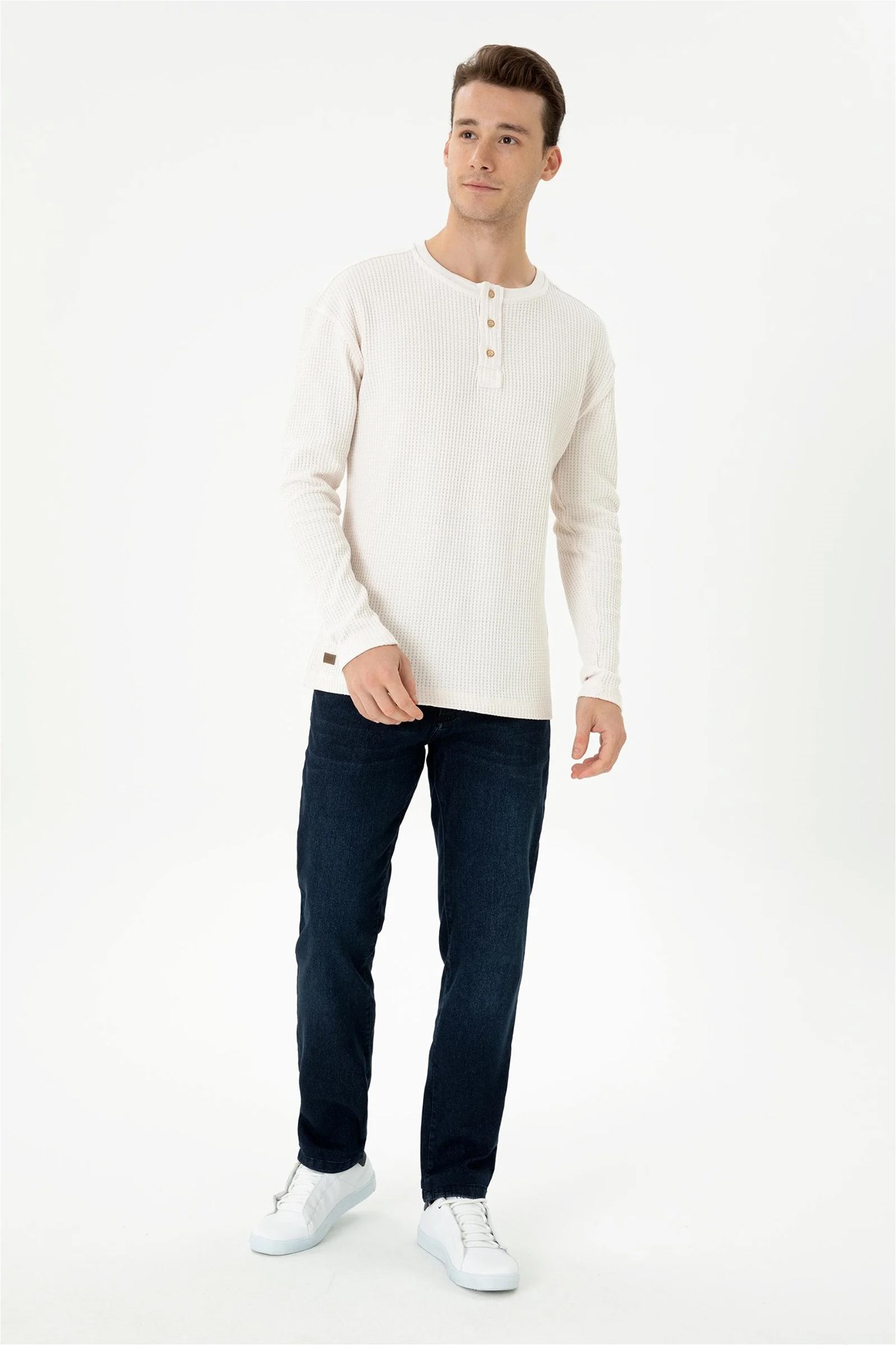U.S. Polo Assn. Erkek Sweatshirt 50270875-VR049 Ekru