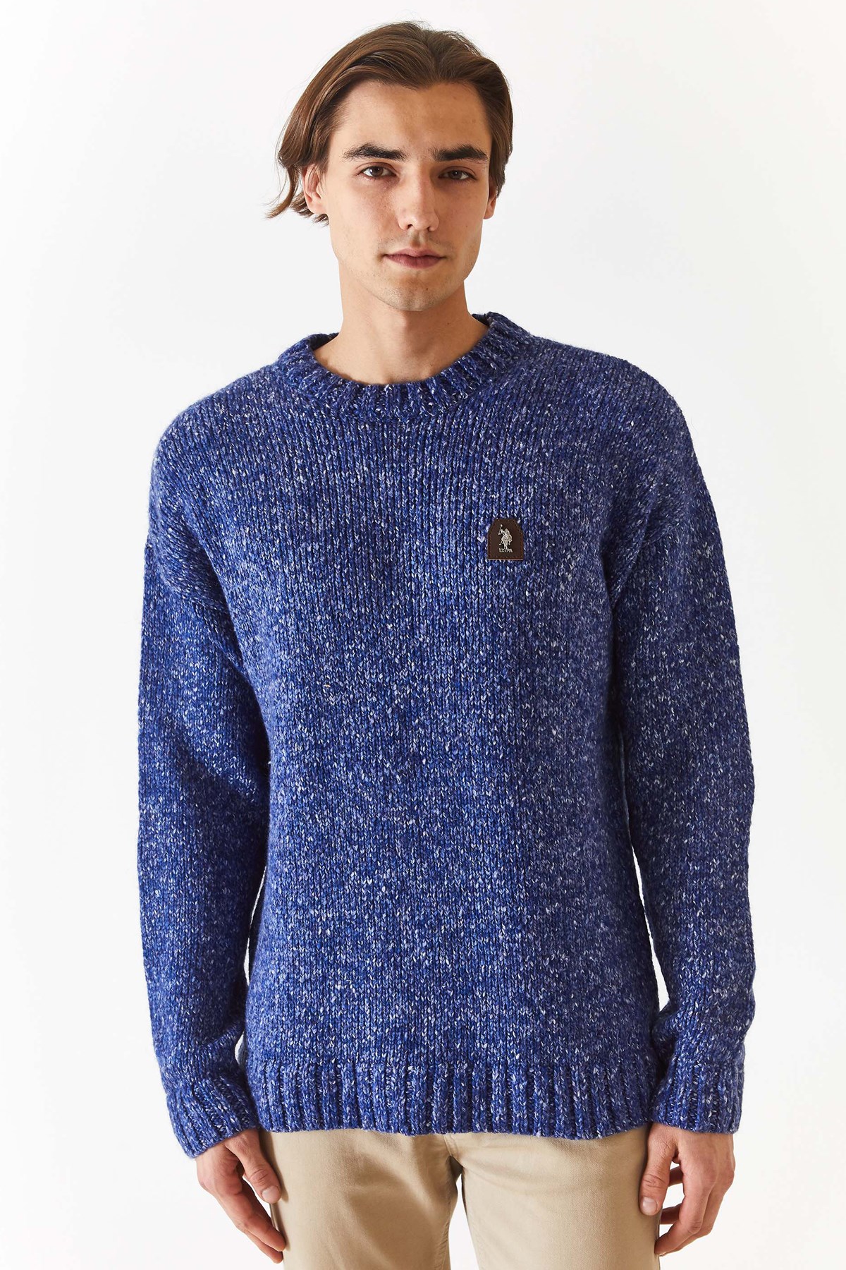 U.S. Polo Assn. Erkek Triko Kazak 50270971-VR207 Mavi